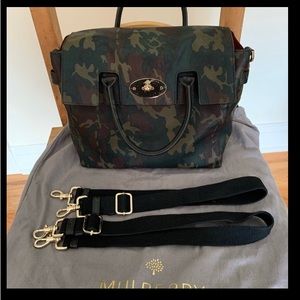 Mulberry Goatskin Cara Delevigne camouflage backpack-EUC